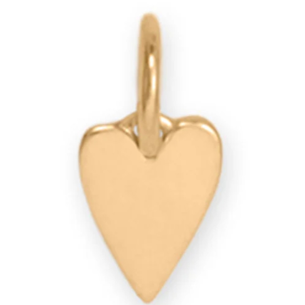 14KT GOLD TINY HEART CHARM/PENDANT - Picture 1 of 2